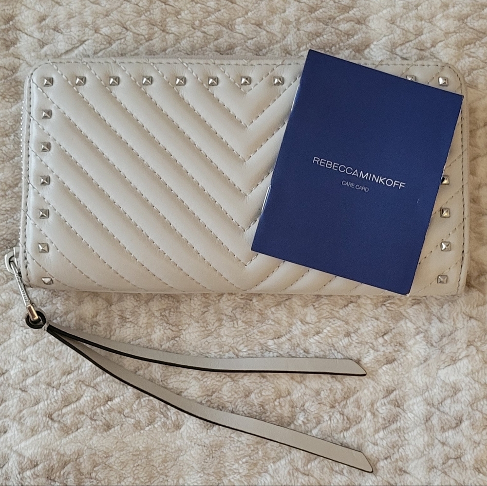 Rebecca Minkoff Cream Quilted Wallet